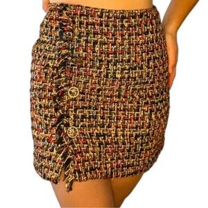 JOA Tweed Mini Skirt